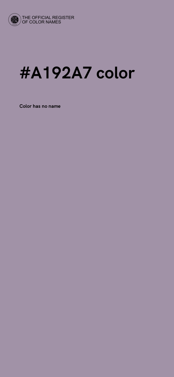 #A192A7 color image