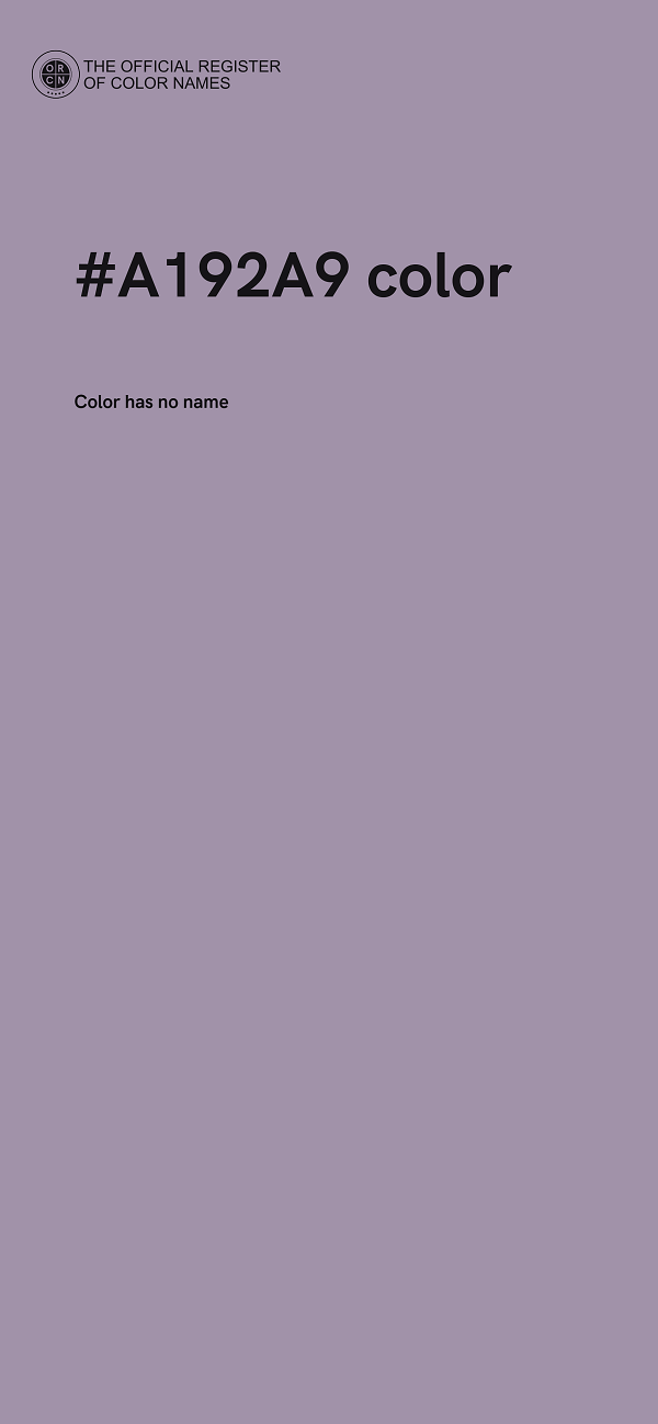 #A192A9 color image
