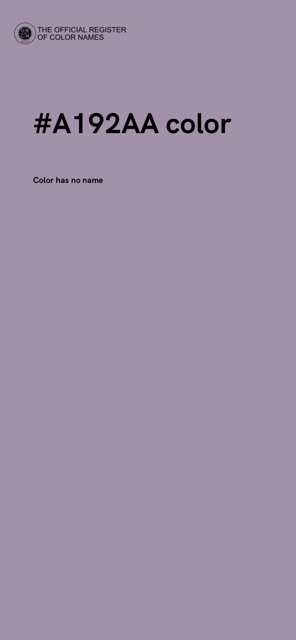 #A192AA color image