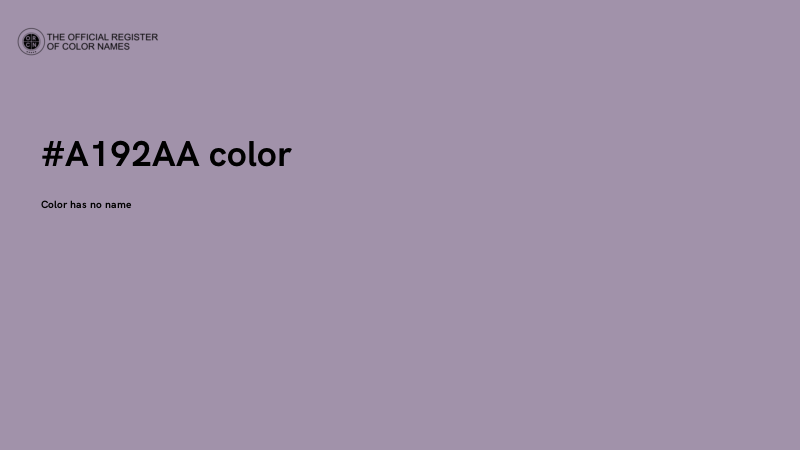 #A192AA color image