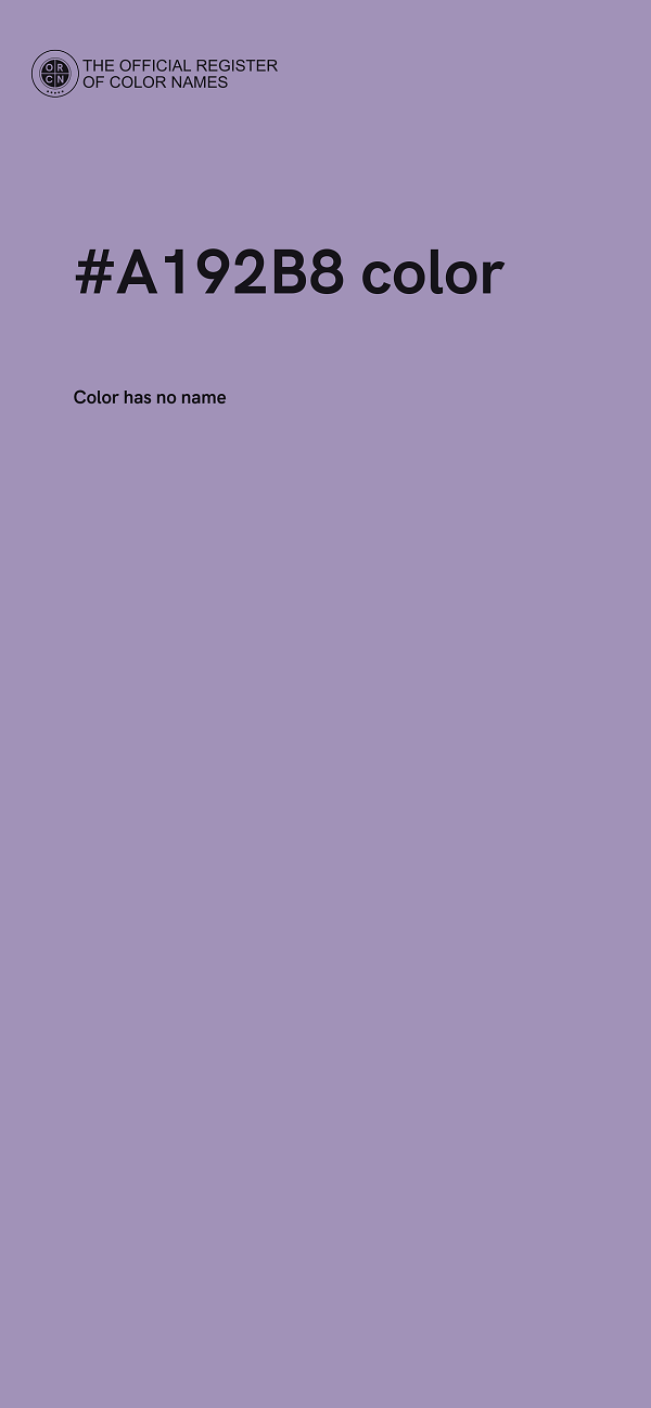 #A192B8 color image