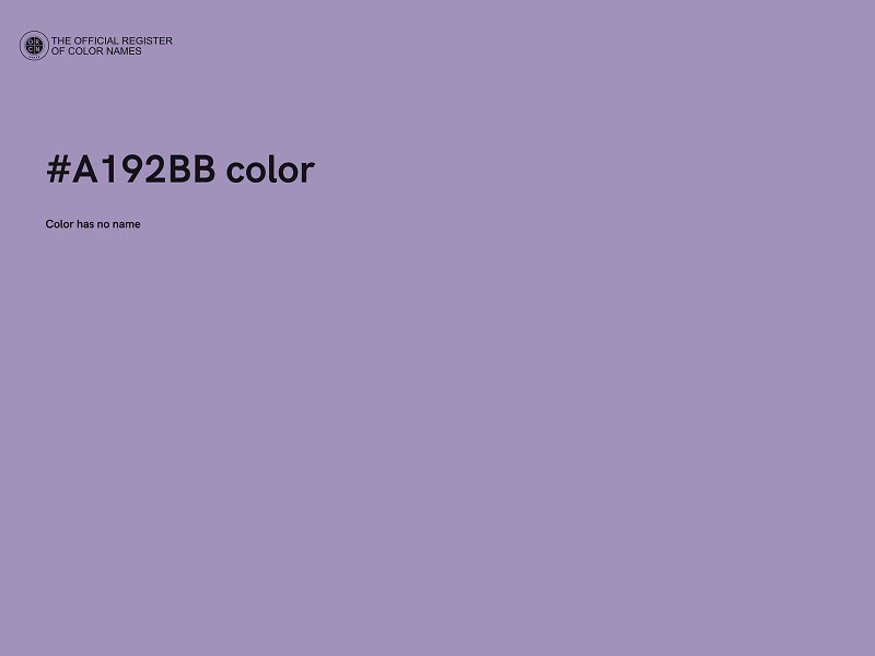 #A192BB color image