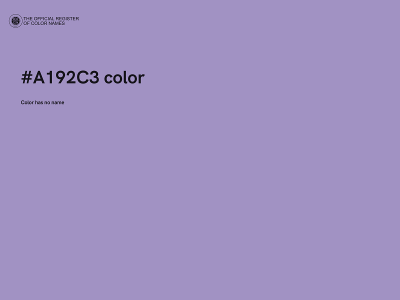 #A192C3 color image