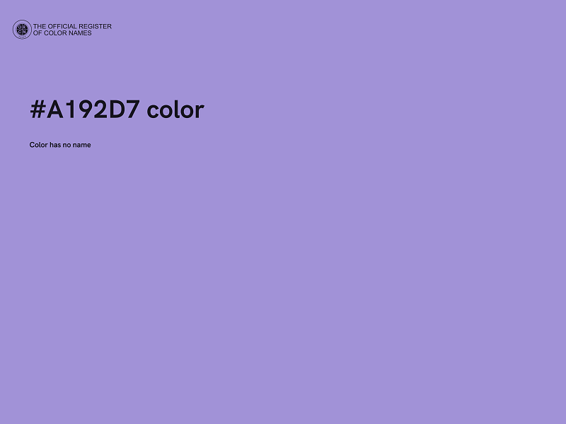 #A192D7 color image