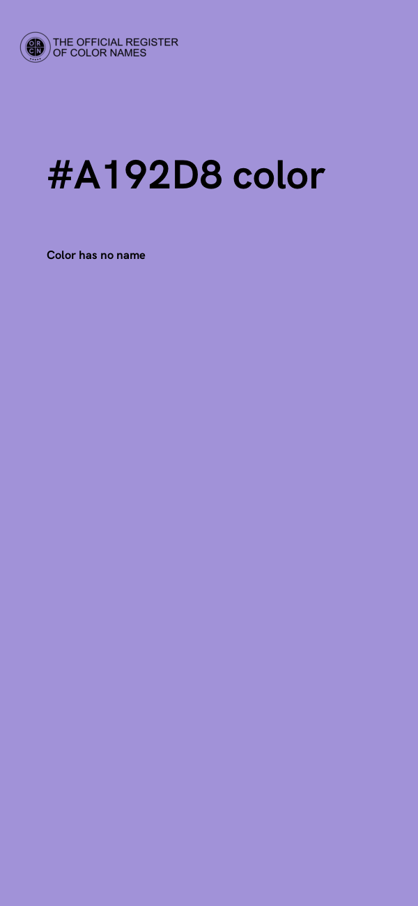 #A192D8 color image