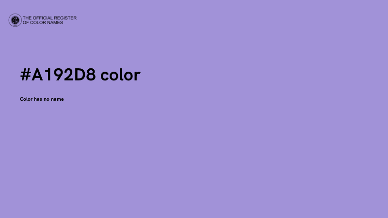 #A192D8 color image