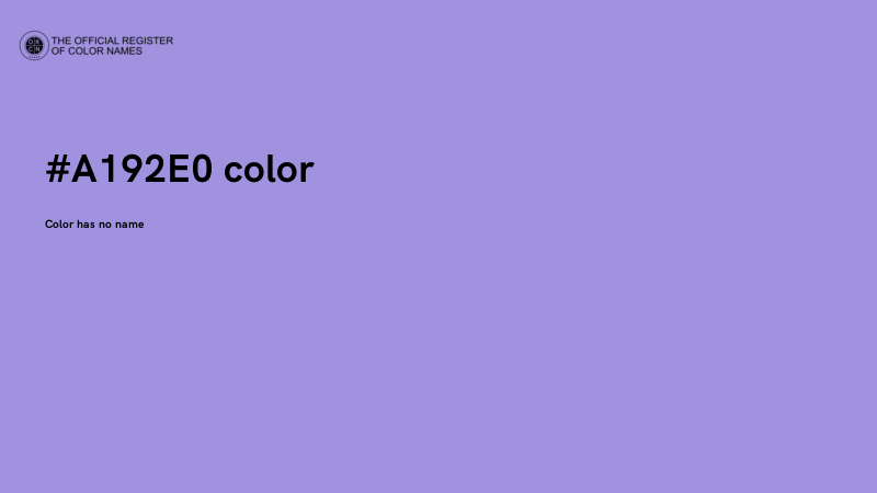 #A192E0 color image