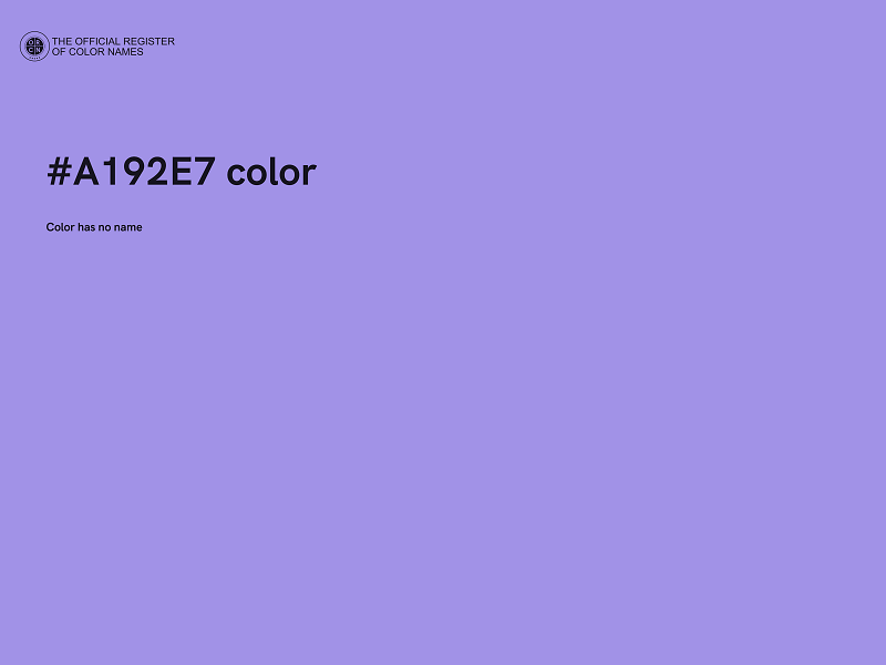 #A192E7 color image