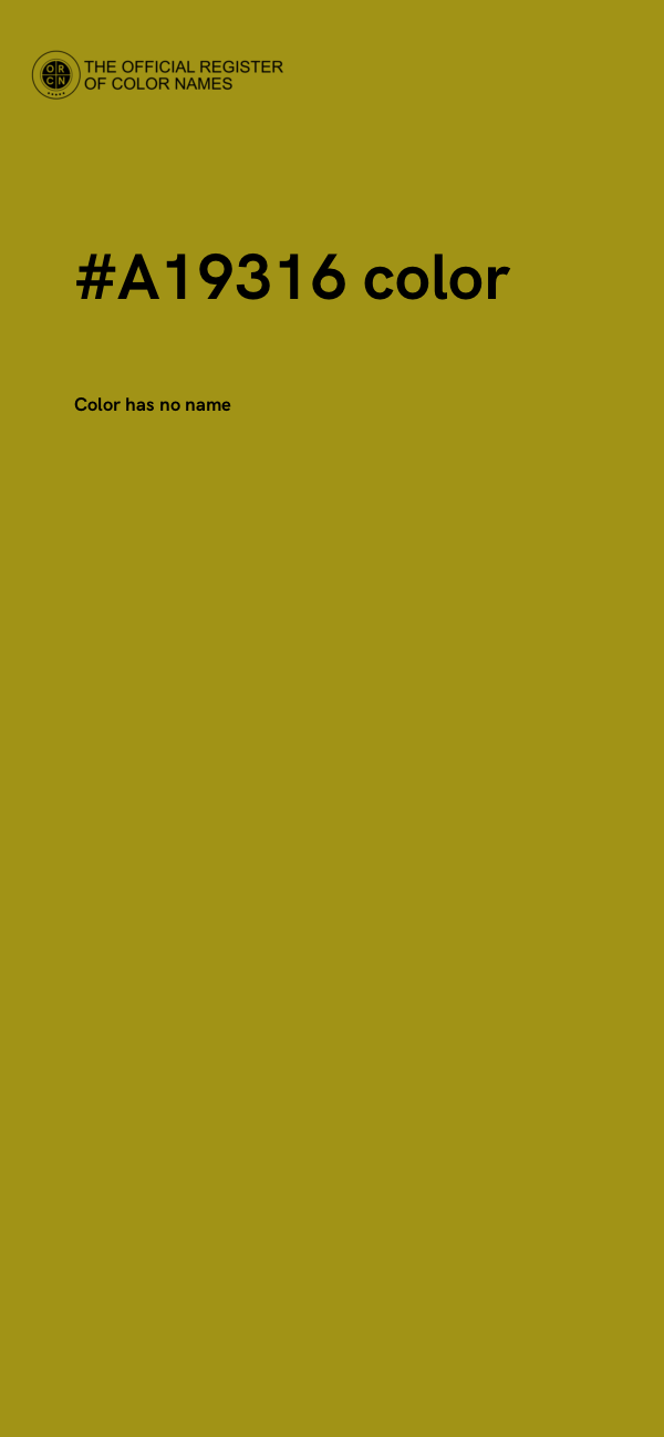 #A19316 color image