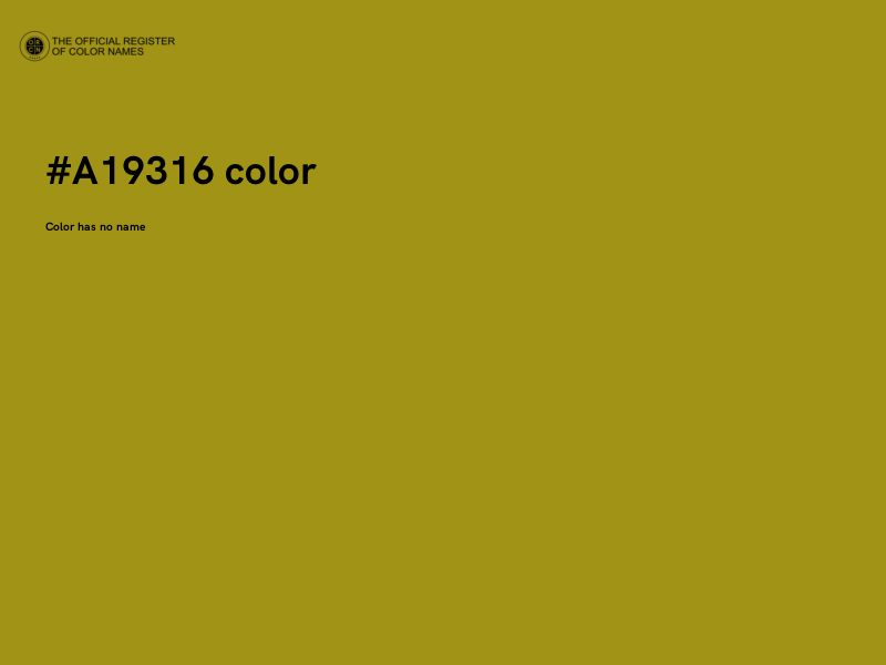 #A19316 color image