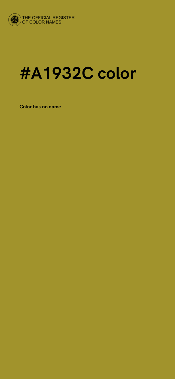 #A1932C color image