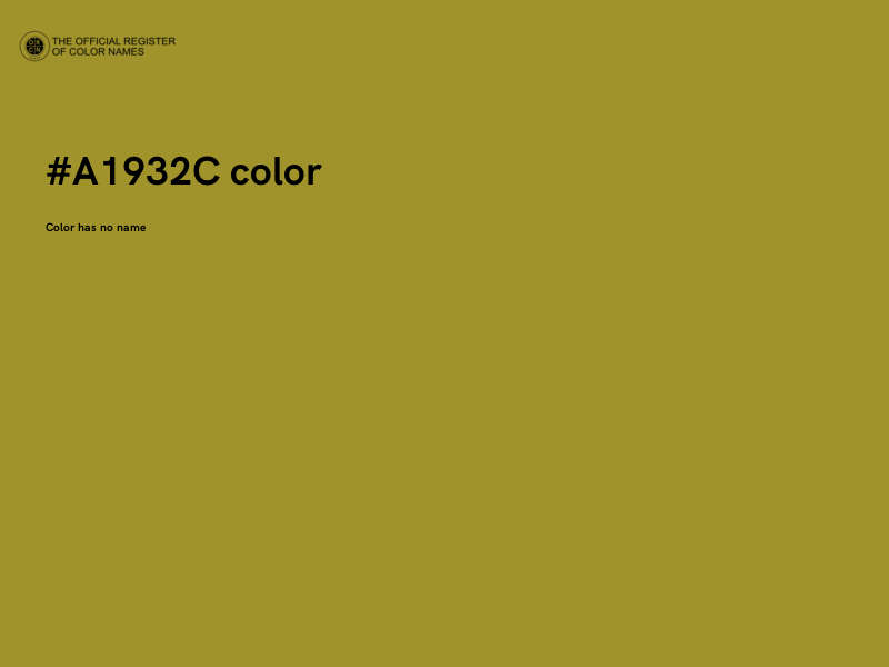 #A1932C color image
