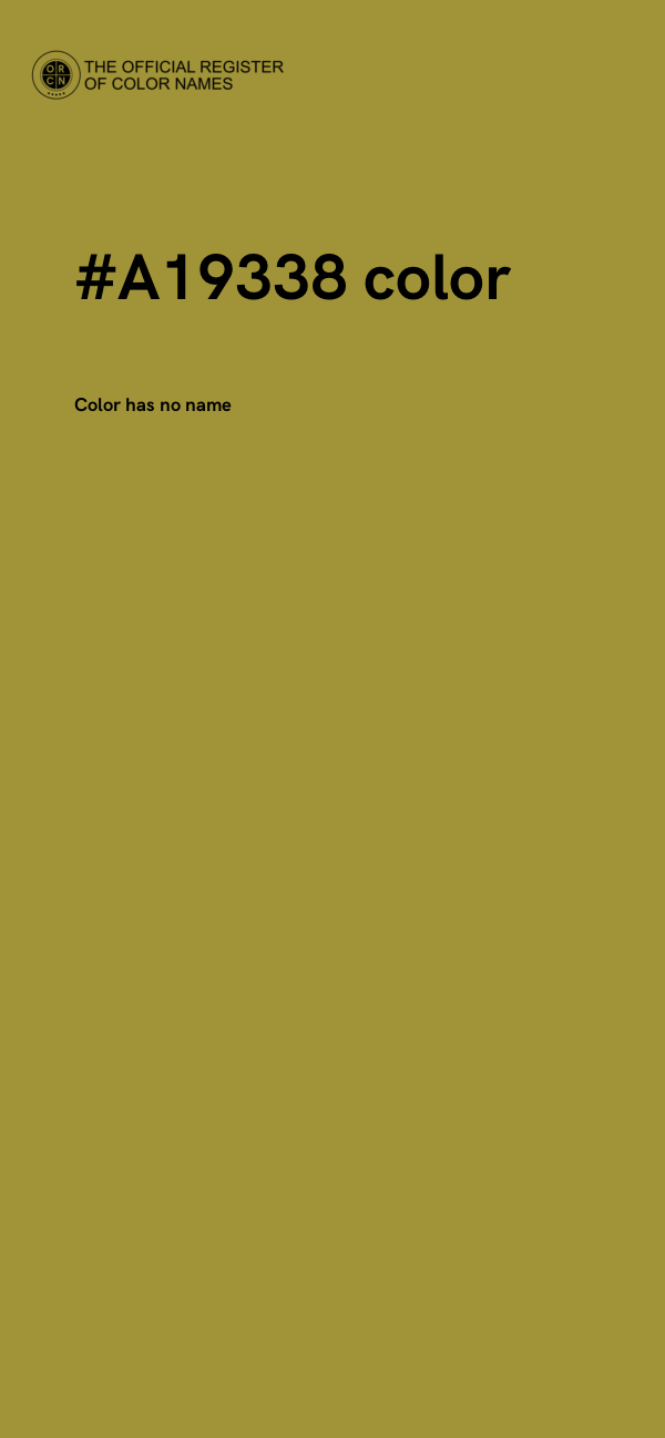 #A19338 color image