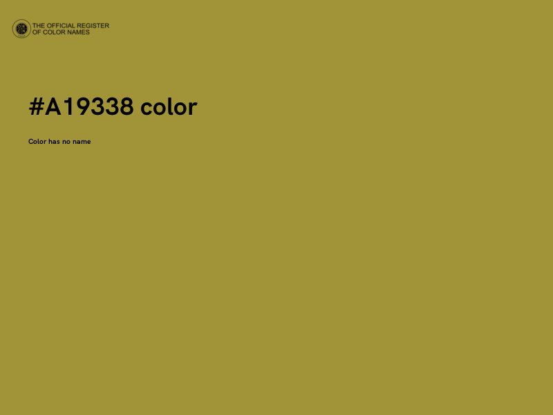 #A19338 color image