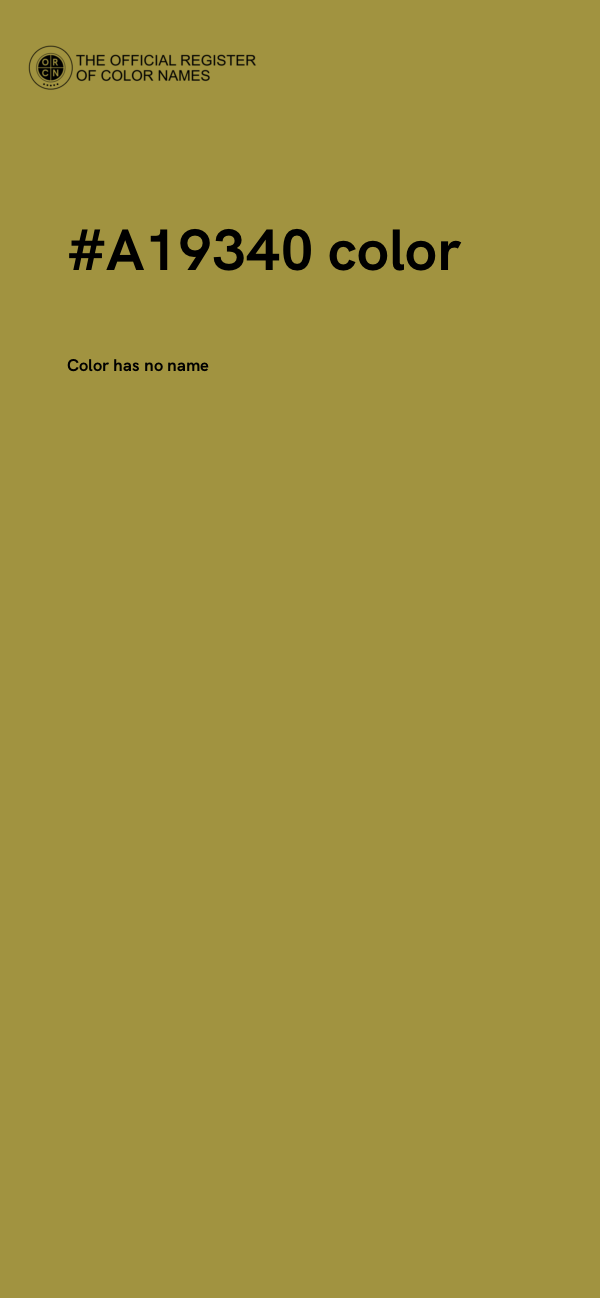 #A19340 color image
