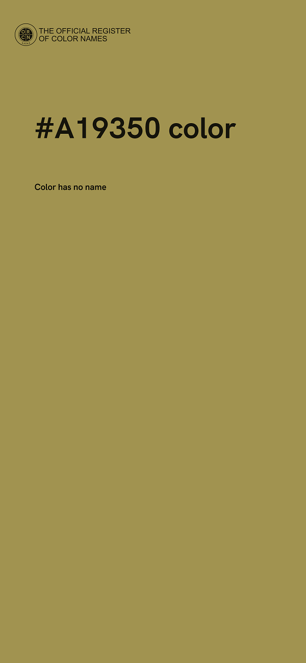 #A19350 color image
