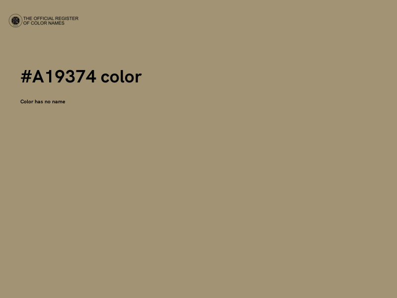 #A19374 color image