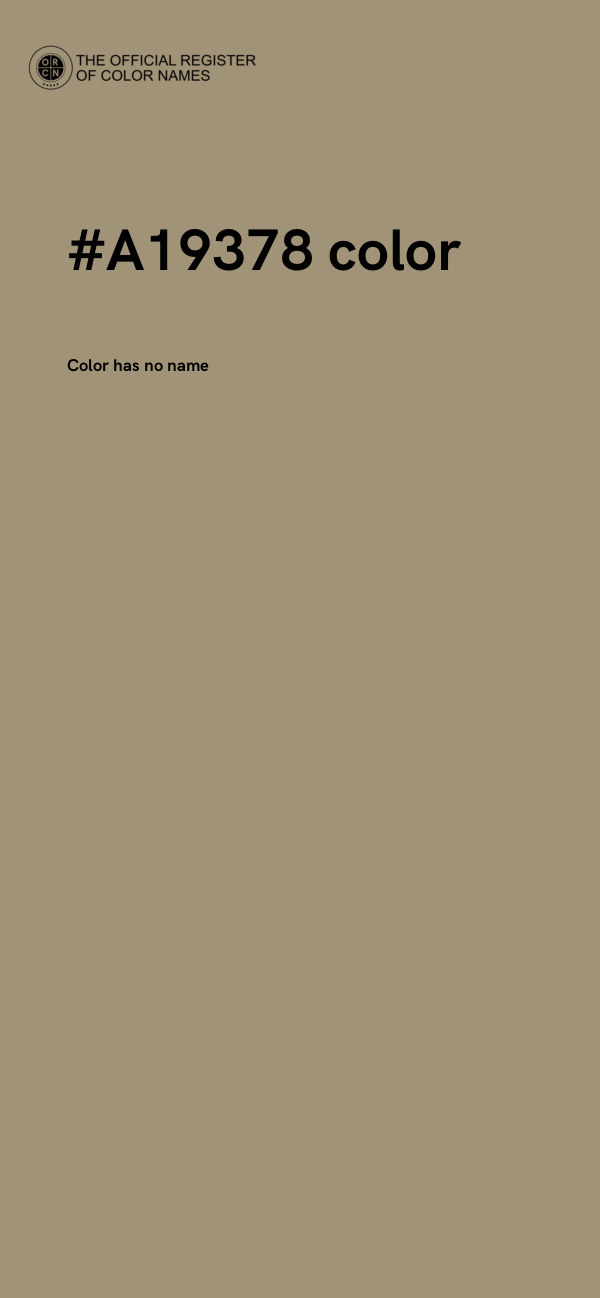 #A19378 color image