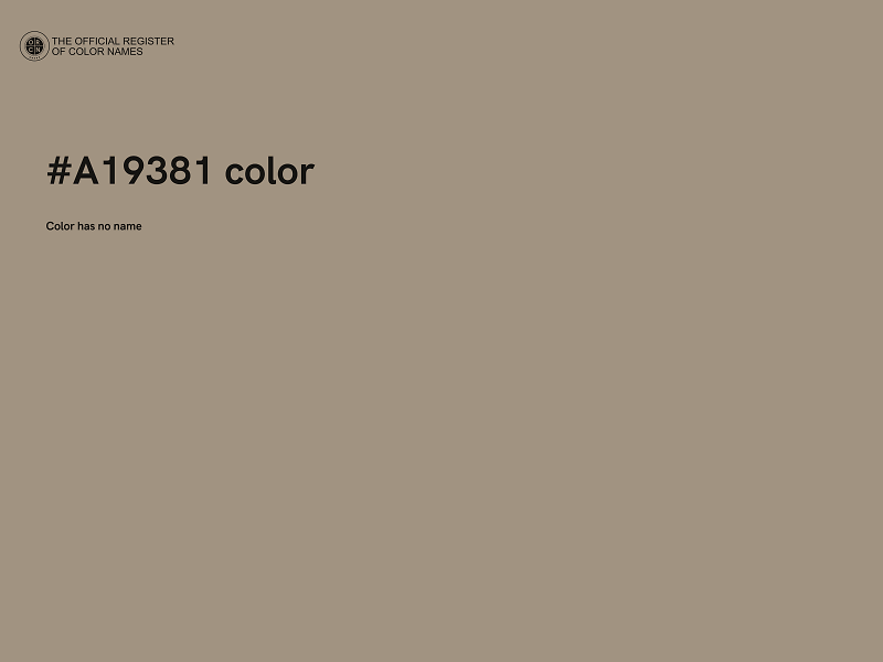 #A19381 color image