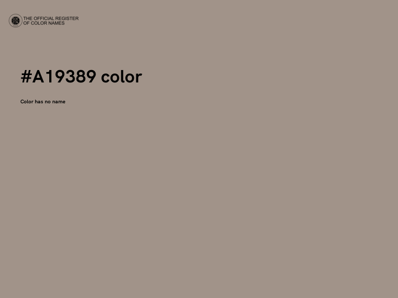 #A19389 color image
