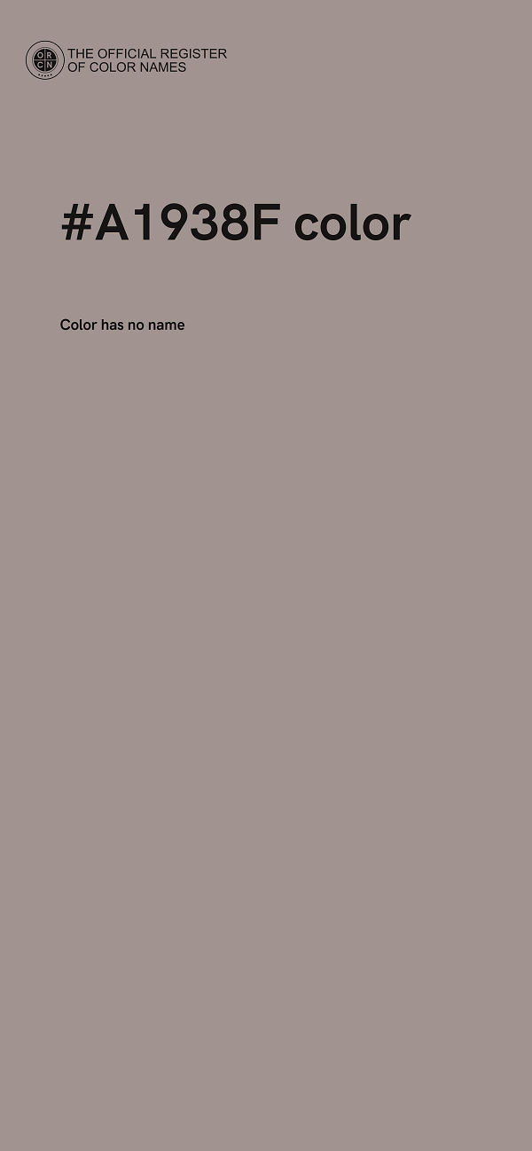 #A1938F color image