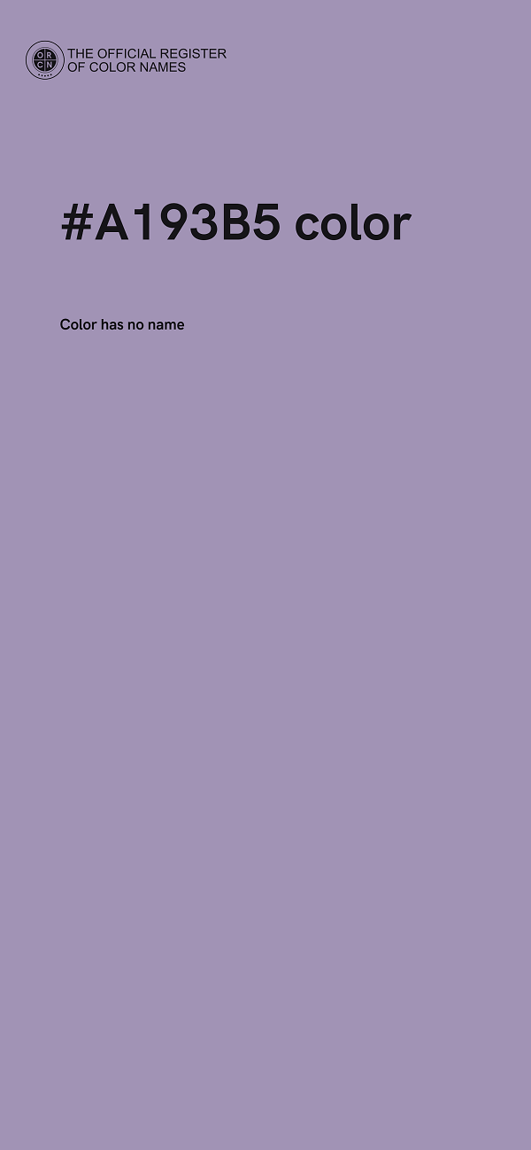 #A193B5 color image