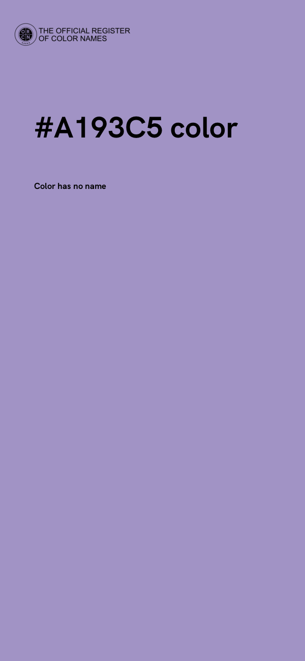 #A193C5 color image
