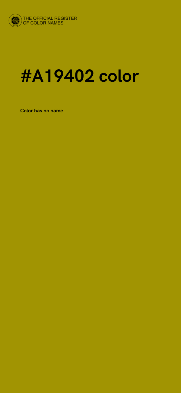#A19402 color image