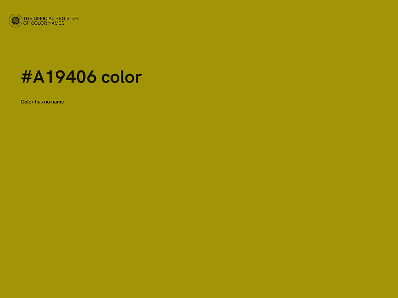 #A19406 color image