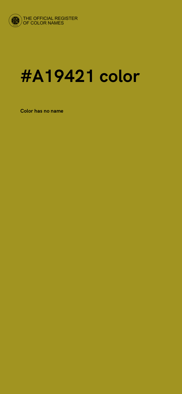 #A19421 color image