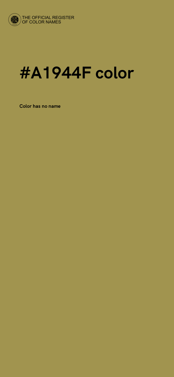 #A1944F color image
