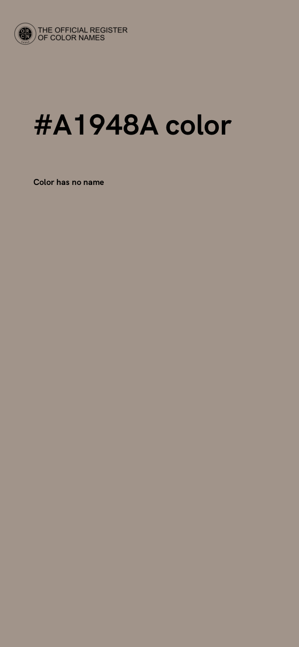 #A1948A color image