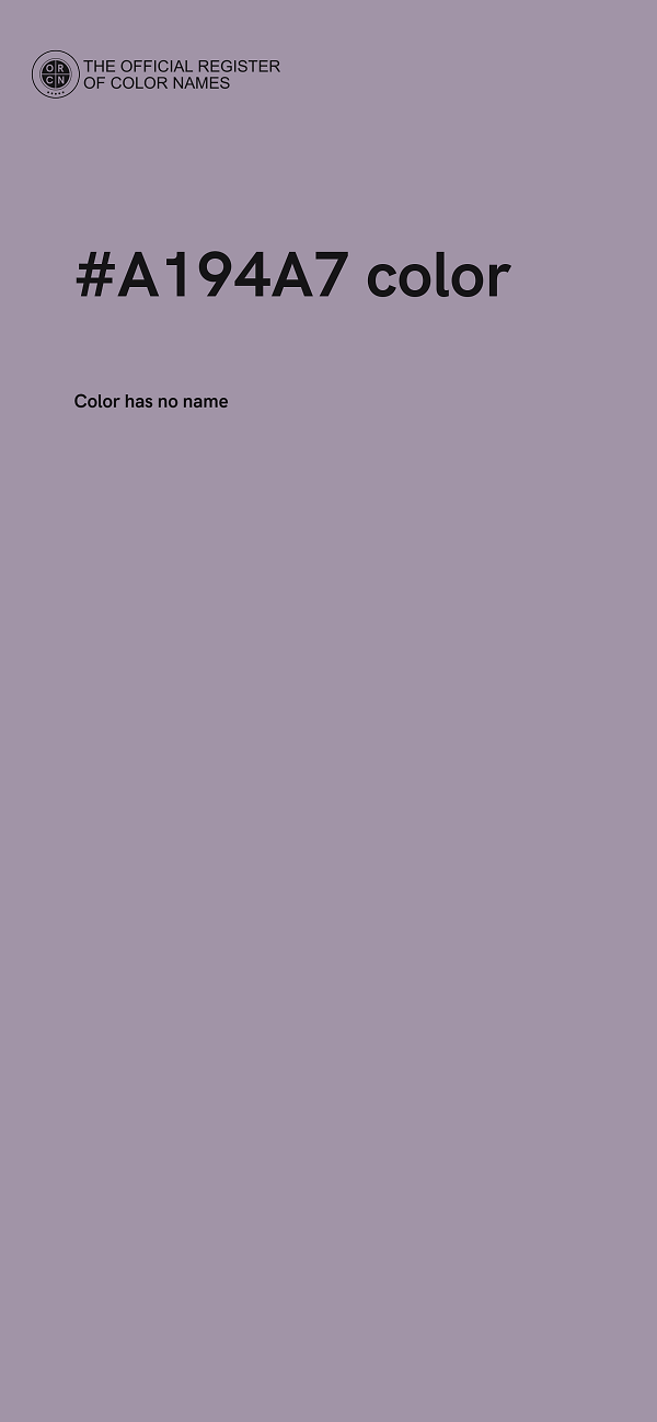 #A194A7 color image