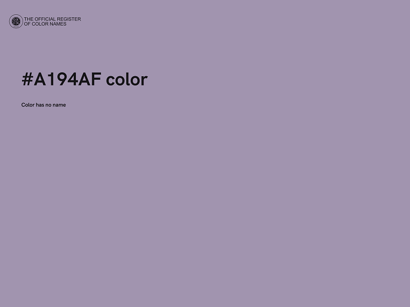 #A194AF color image