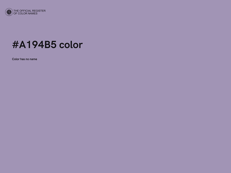 #A194B5 color image