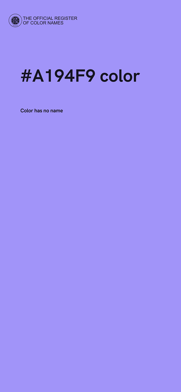 #A194F9 color image