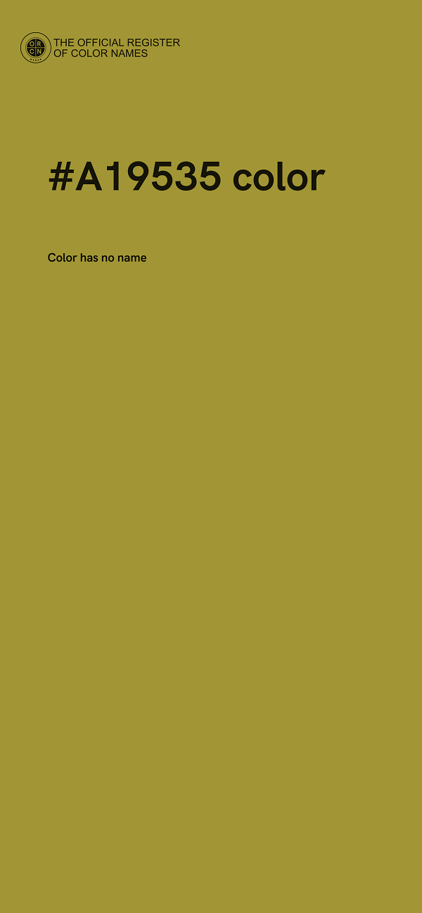 #A19535 color image