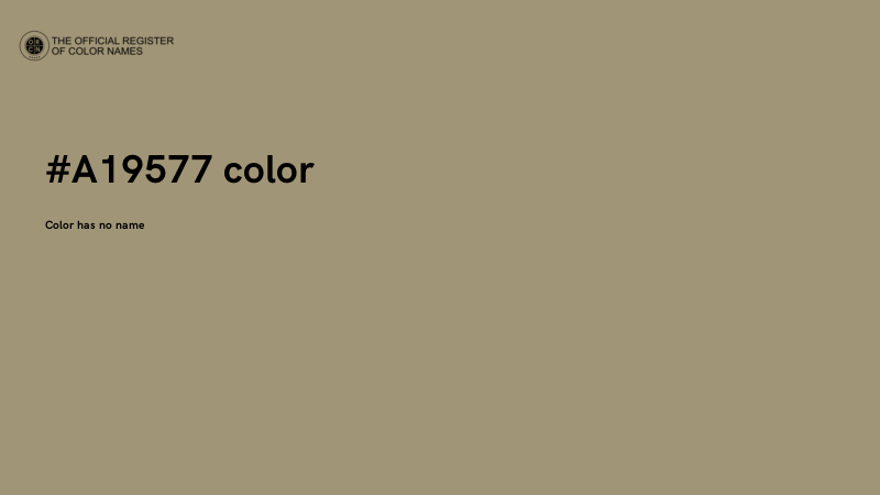 #A19577 color image