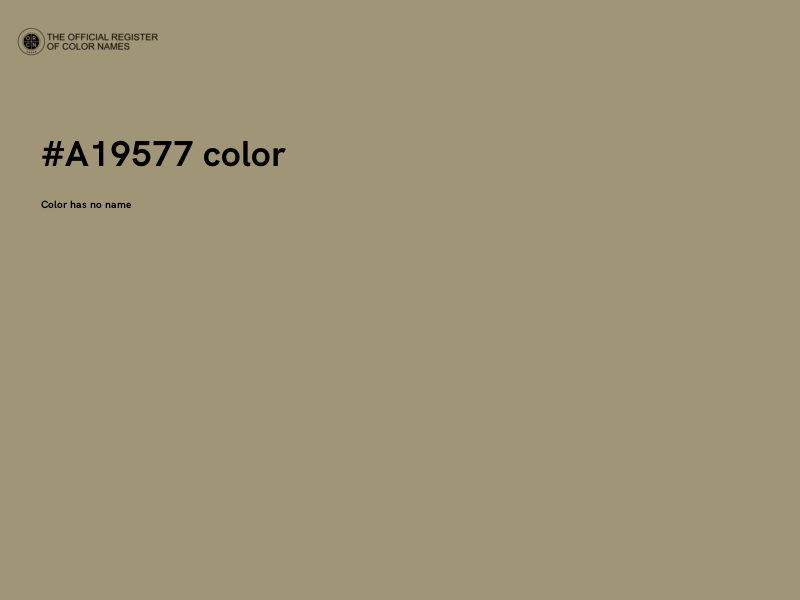 #A19577 color image