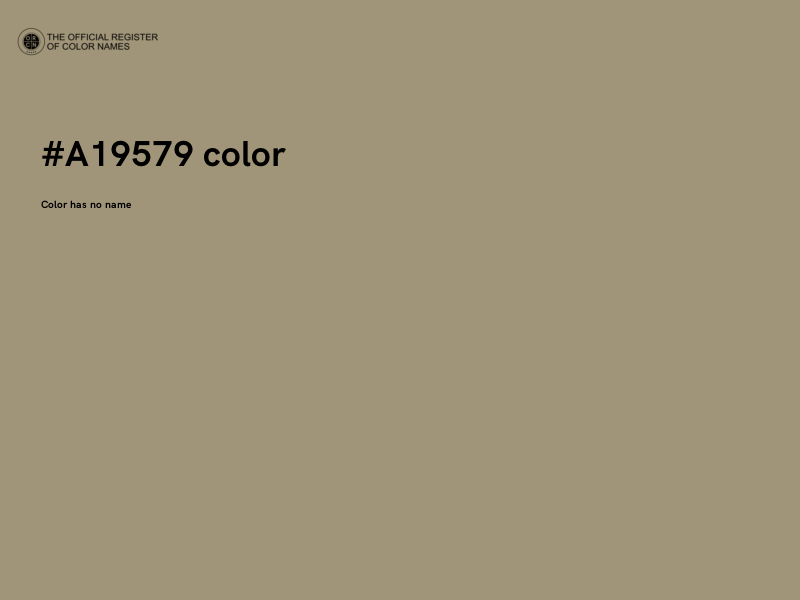 #A19579 color image