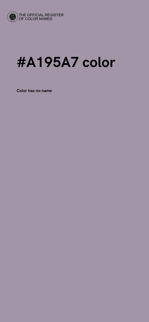 #A195A7 color image