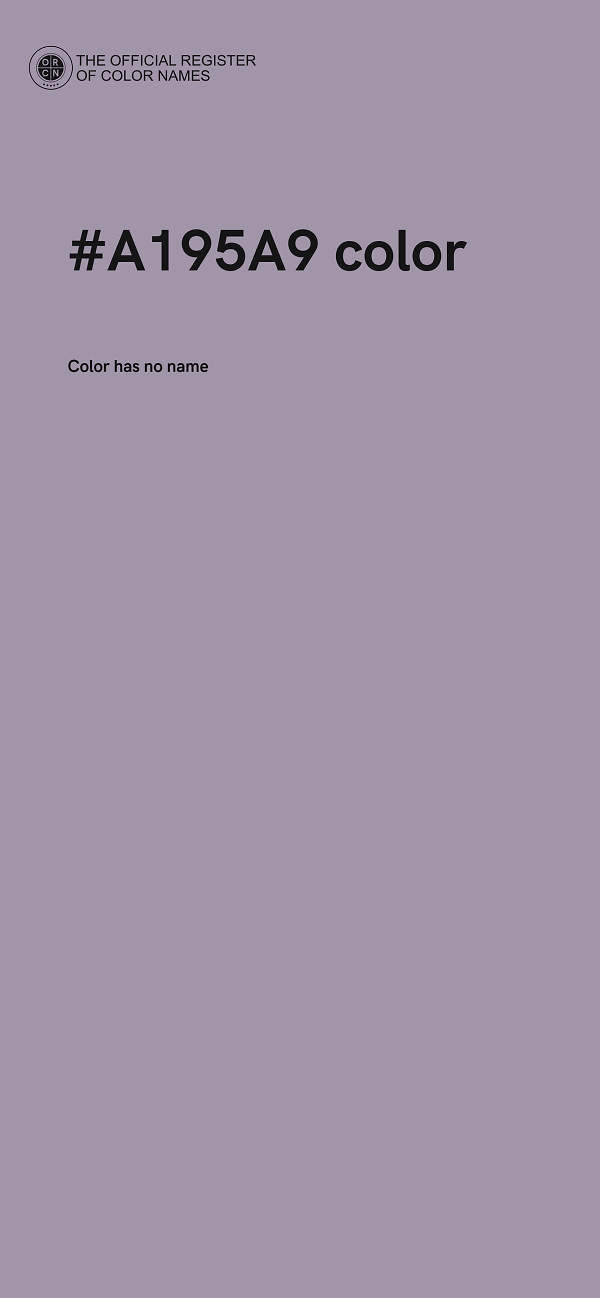 #A195A9 color image