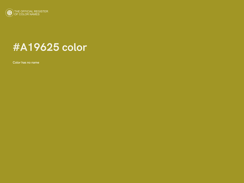 #A19625 color image