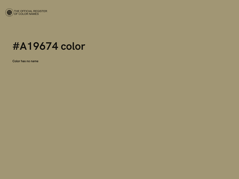 #A19674 color image