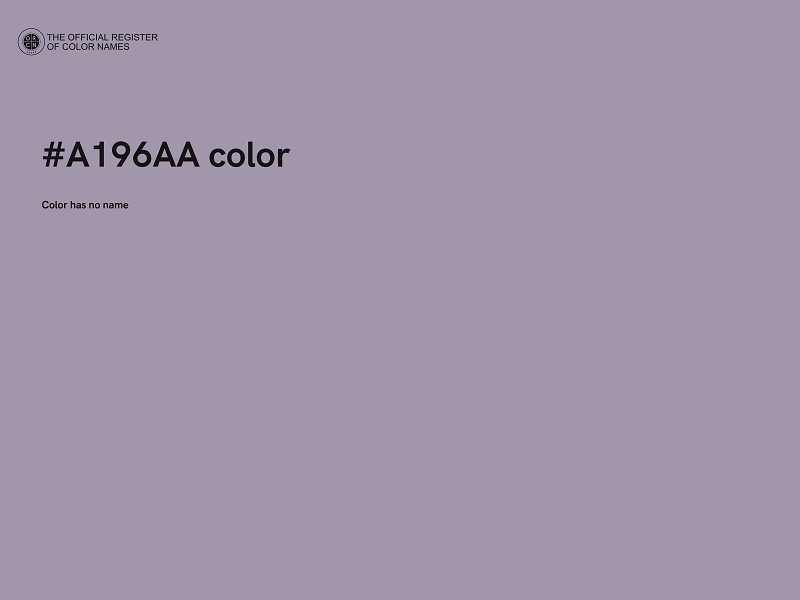 #A196AA color image