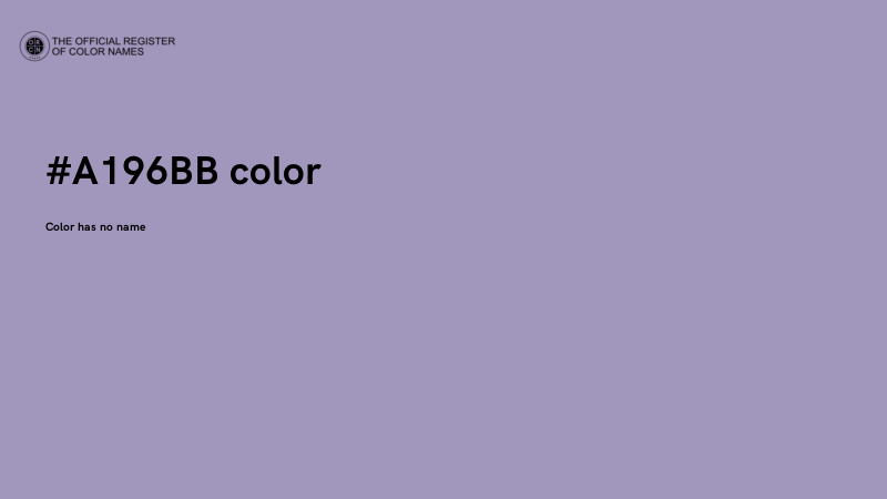 #A196BB color image