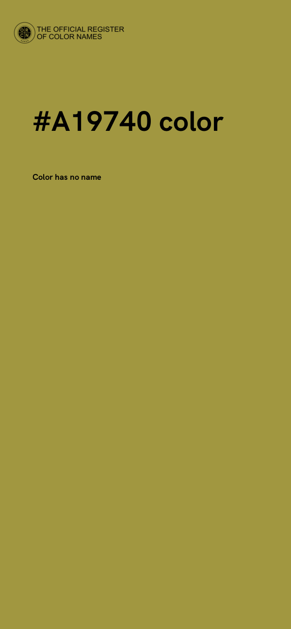 #A19740 color image
