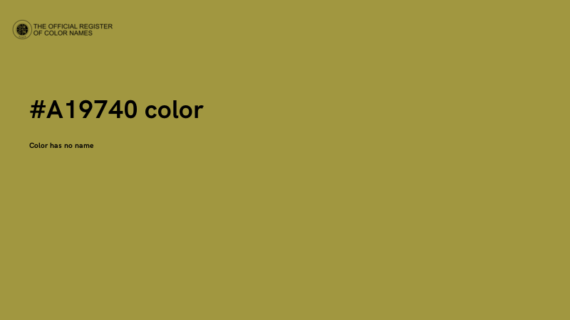 #A19740 color image