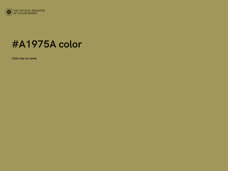 #A1975A color image