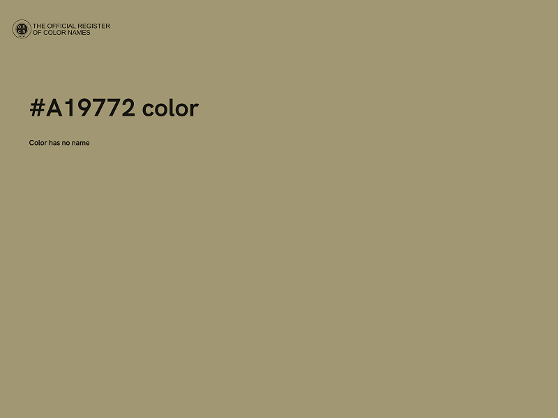 #A19772 color image